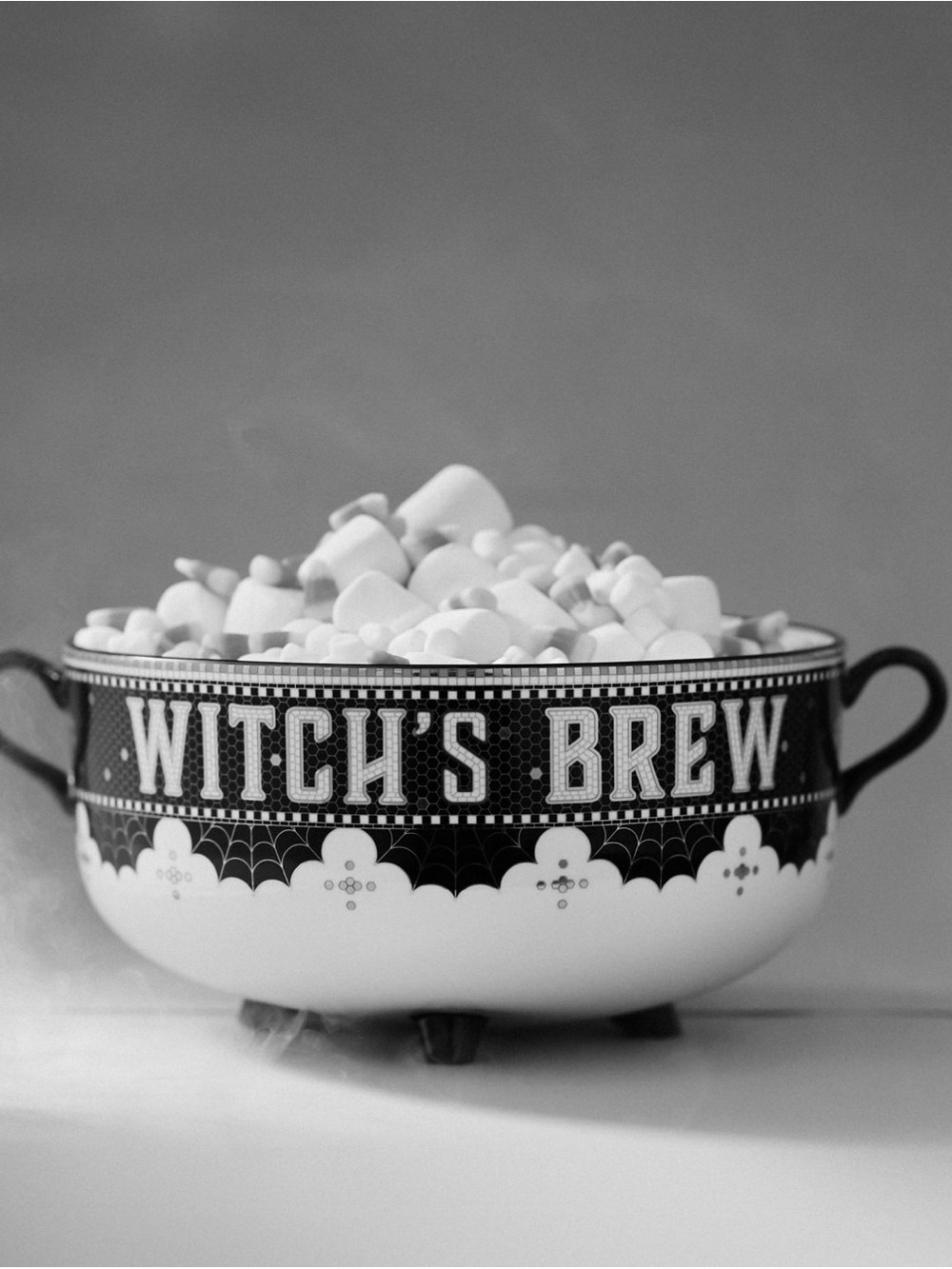 Anthropologie 24k gold stoneware Witch's Brew candy Bowl - bistro tile